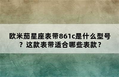 欧米茄星座表带861c是什么型号？这款表带适合哪些表款？