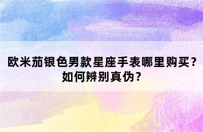 欧米茄银色男款星座手表哪里购买？如何辨别真伪？