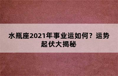 水瓶座2021年事业运如何？运势起伏大揭秘