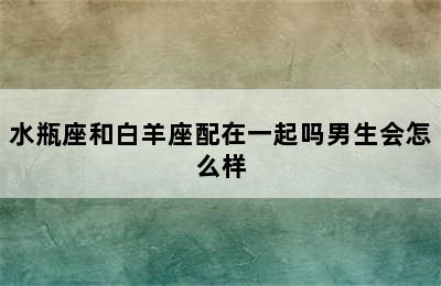 水瓶座和白羊座配在一起吗男生会怎么样