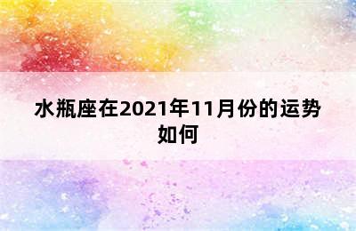 水瓶座在2021年11月份的运势如何