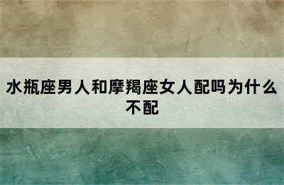 水瓶座男人和摩羯座女人配吗为什么不配