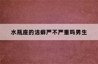 水瓶座的洁癖严不严重吗男生