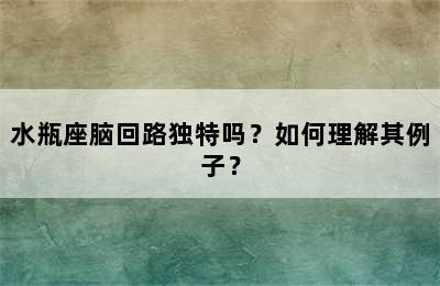 水瓶座脑回路独特吗？如何理解其例子？