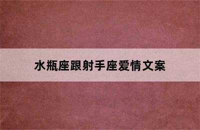 水瓶座跟射手座爱情文案