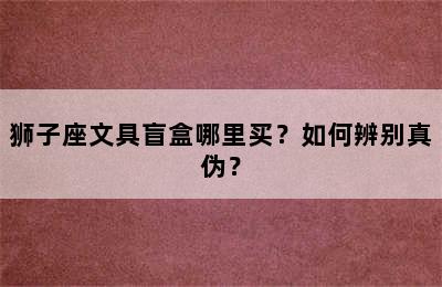 狮子座文具盲盒哪里买？如何辨别真伪？