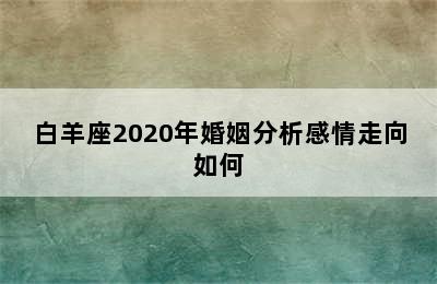 白羊座2020年婚姻分析感情走向如何