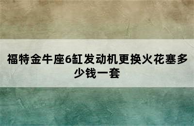 福特金牛座6缸发动机更换火花塞多少钱一套