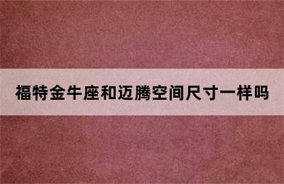 福特金牛座和迈腾空间尺寸一样吗