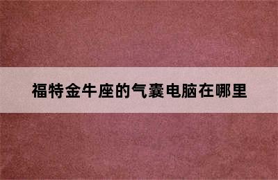 福特金牛座的气囊电脑在哪里