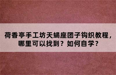 荷香亭手工坊天蝎座团子钩织教程，哪里可以找到？如何自学？