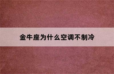 金牛座为什么空调不制冷