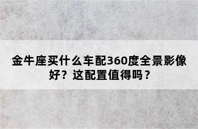 金牛座买什么车配360度全景影像好？这配置值得吗？