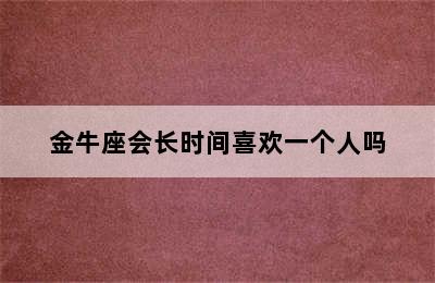 金牛座会长时间喜欢一个人吗