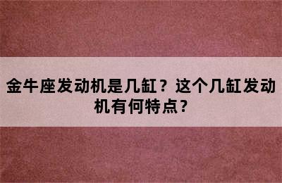 金牛座发动机是几缸？这个几缸发动机有何特点？