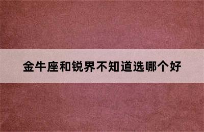 金牛座和锐界不知道选哪个好