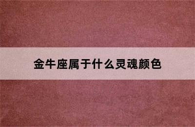 金牛座属于什么灵魂颜色