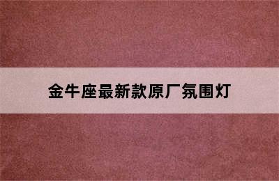 金牛座最新款原厂氛围灯