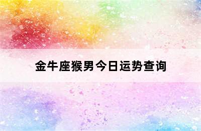 金牛座猴男今日运势查询