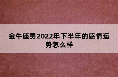 金牛座男2022年下半年的感情运势怎么样