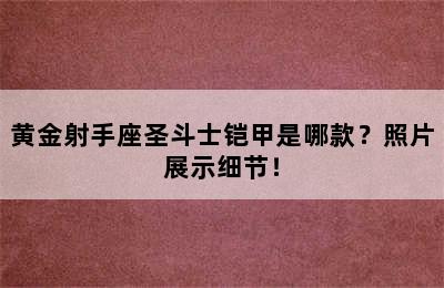 黄金射手座圣斗士铠甲是哪款？照片展示细节！